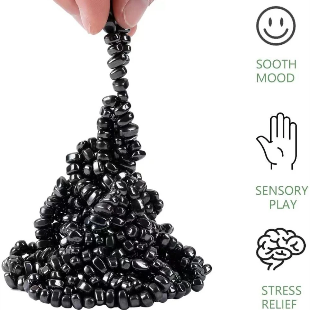 Factory Magnetic Hematite Ore Ferrite Magnetic Gravel Desktop Toys