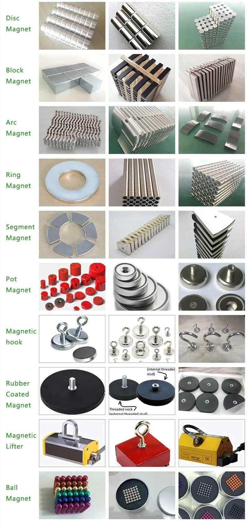 EMI Nizn Impeder Soft Ferrite Rod Core Magnet